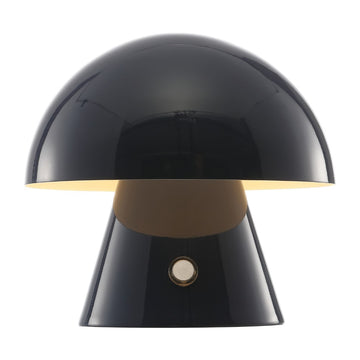 Porcini 7" Contemporary Bohemian Rechargeable/Cordless Iron Integrated LED Mushroom Table Lamp